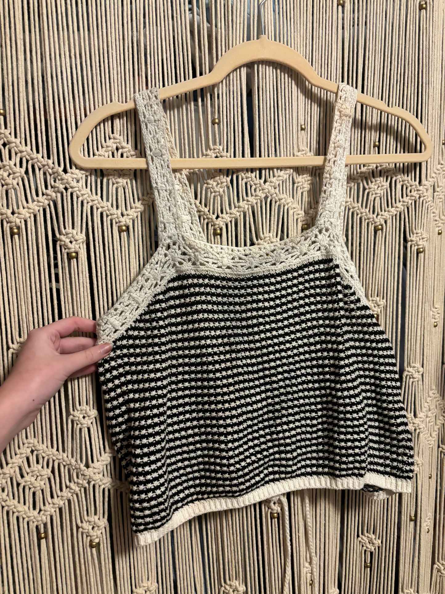 Aerie Crochet Cropped Tank Top (S)