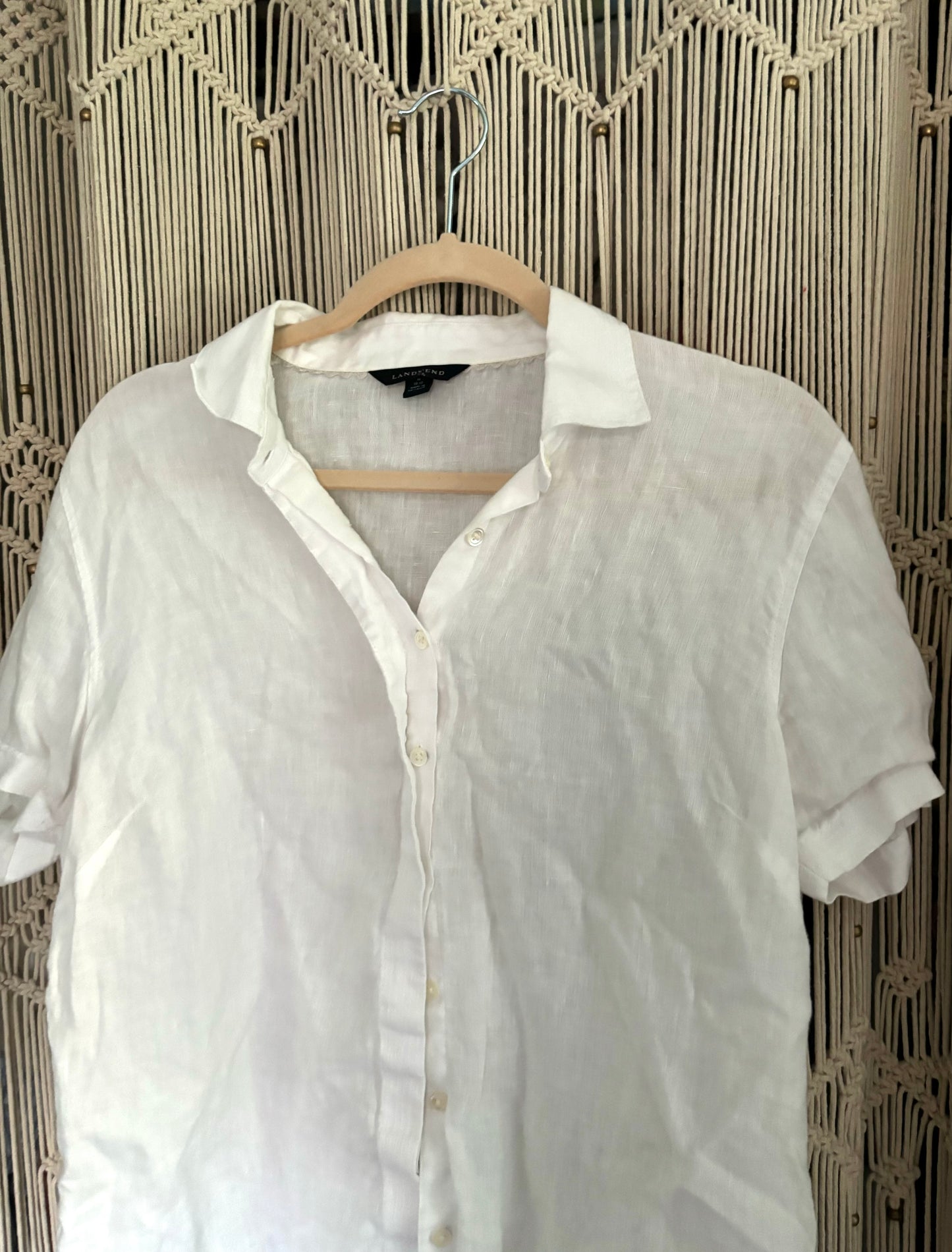 White Linen Button Down (M)