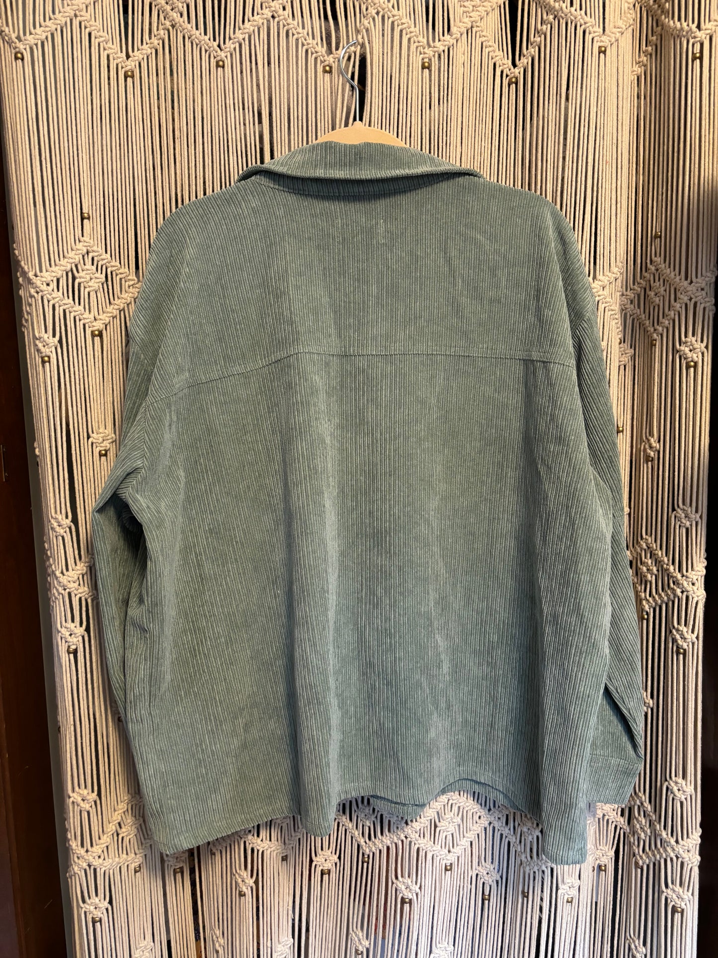 Green Corduroy Jacket/Shirt (XL)