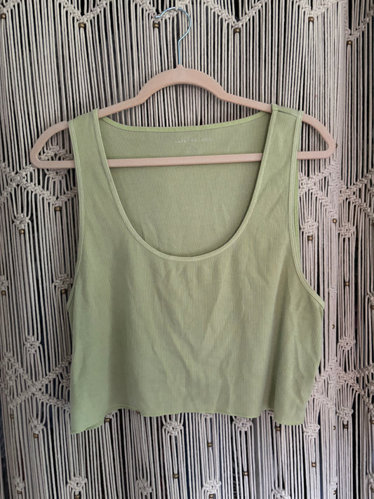 Green Cropped Tank Top (XL)