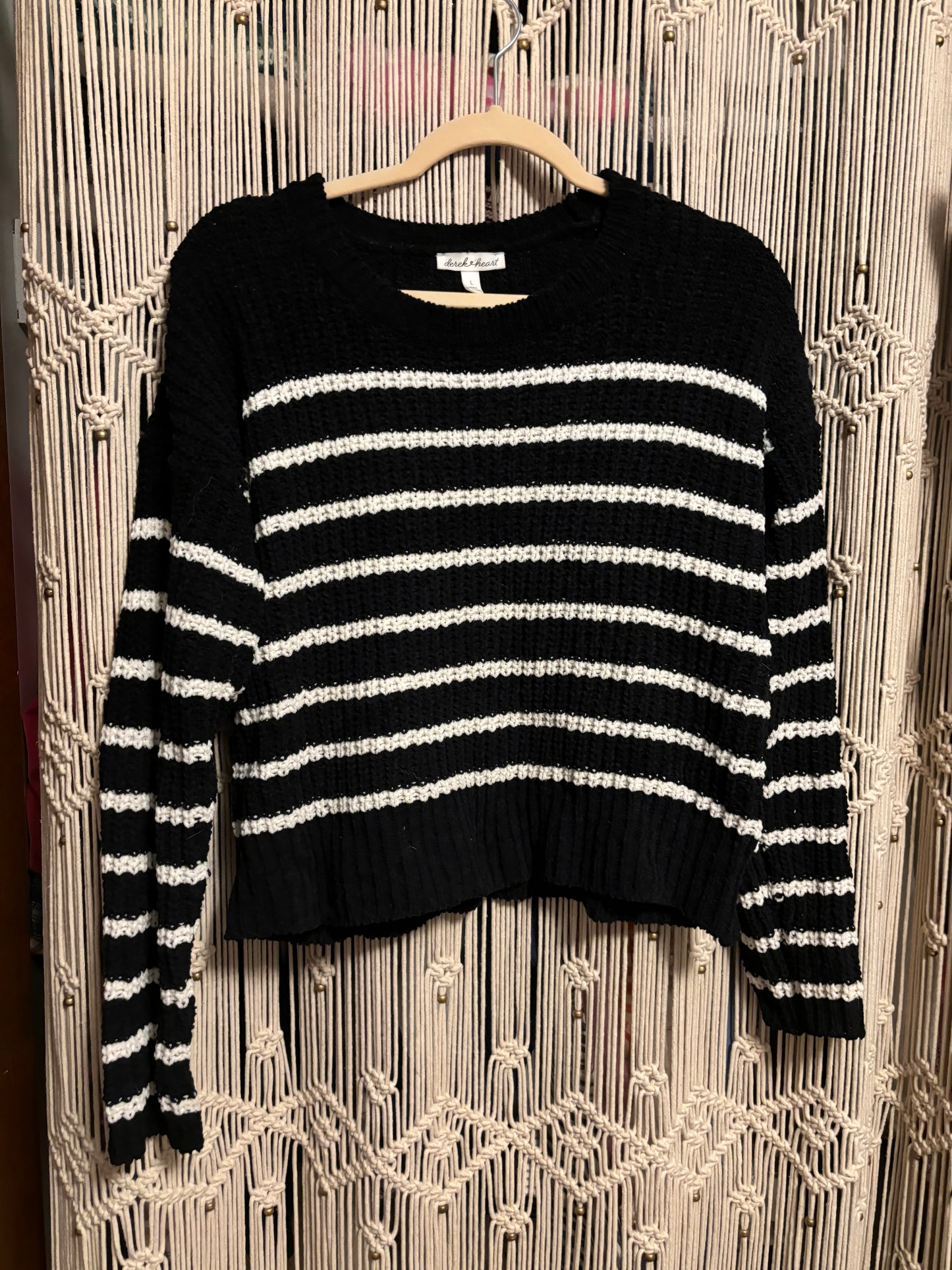 Black Stripe Sweater (L)