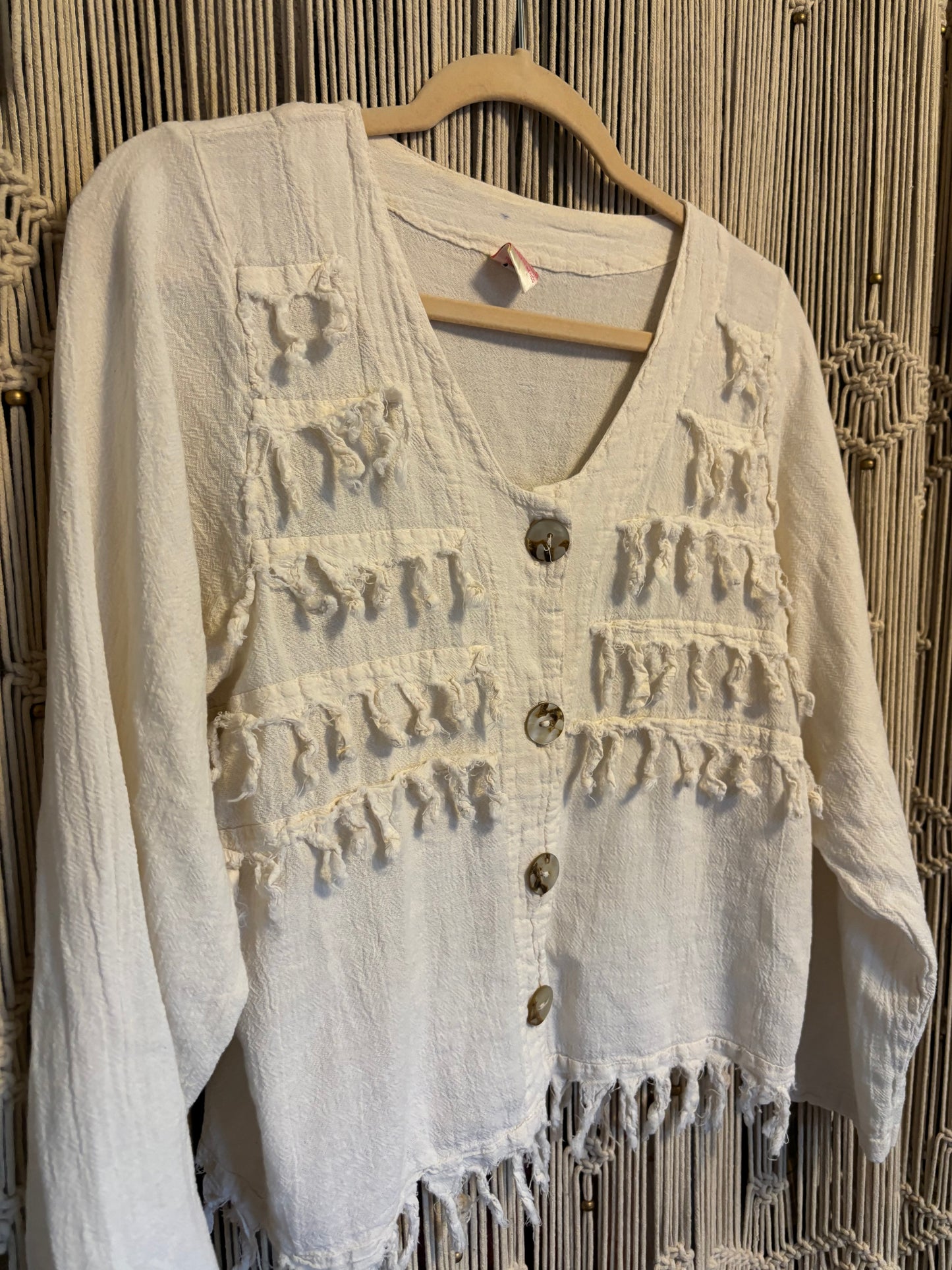 White Tassel Top (S)