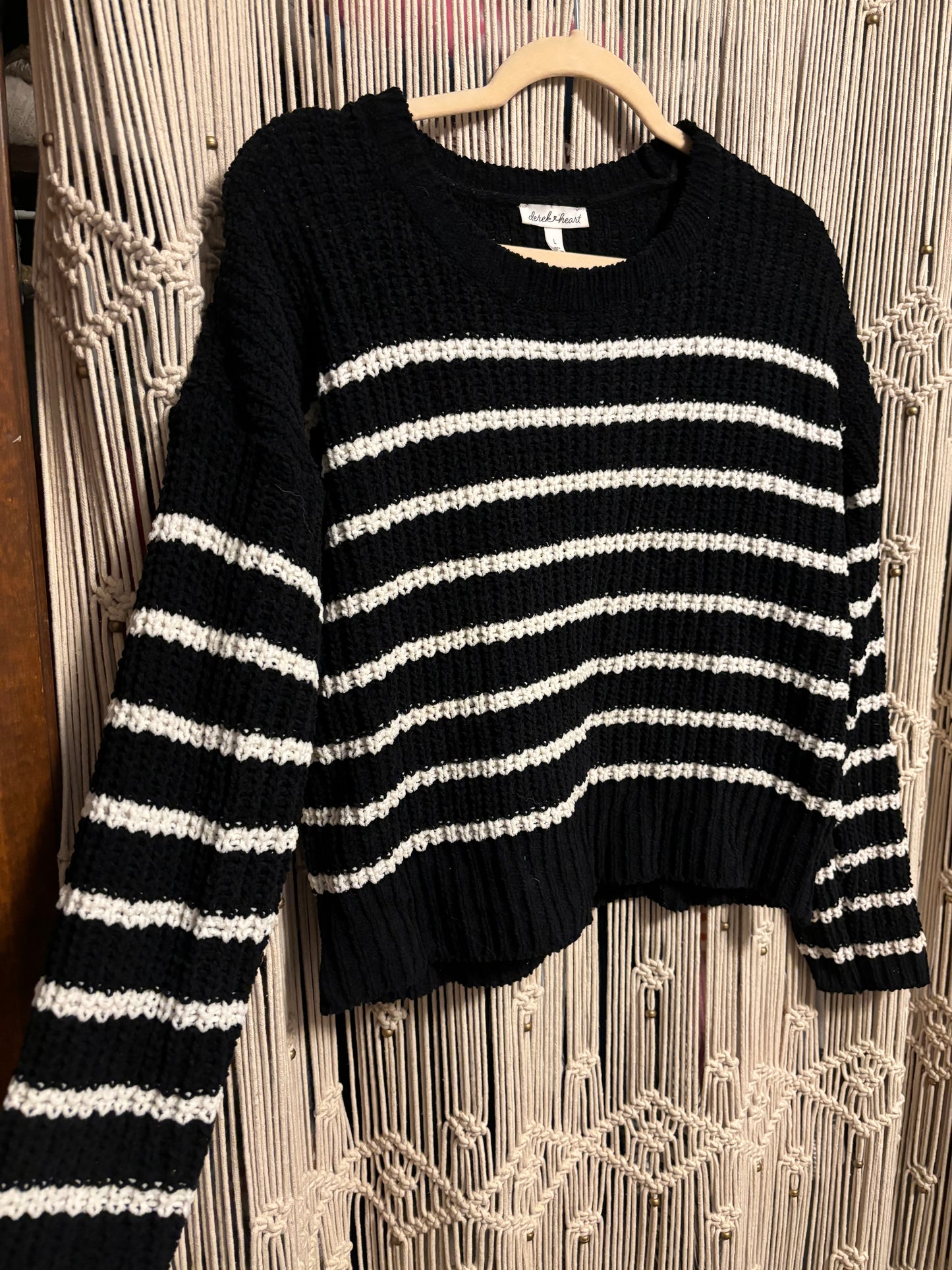 Black Stripe Sweater (L)