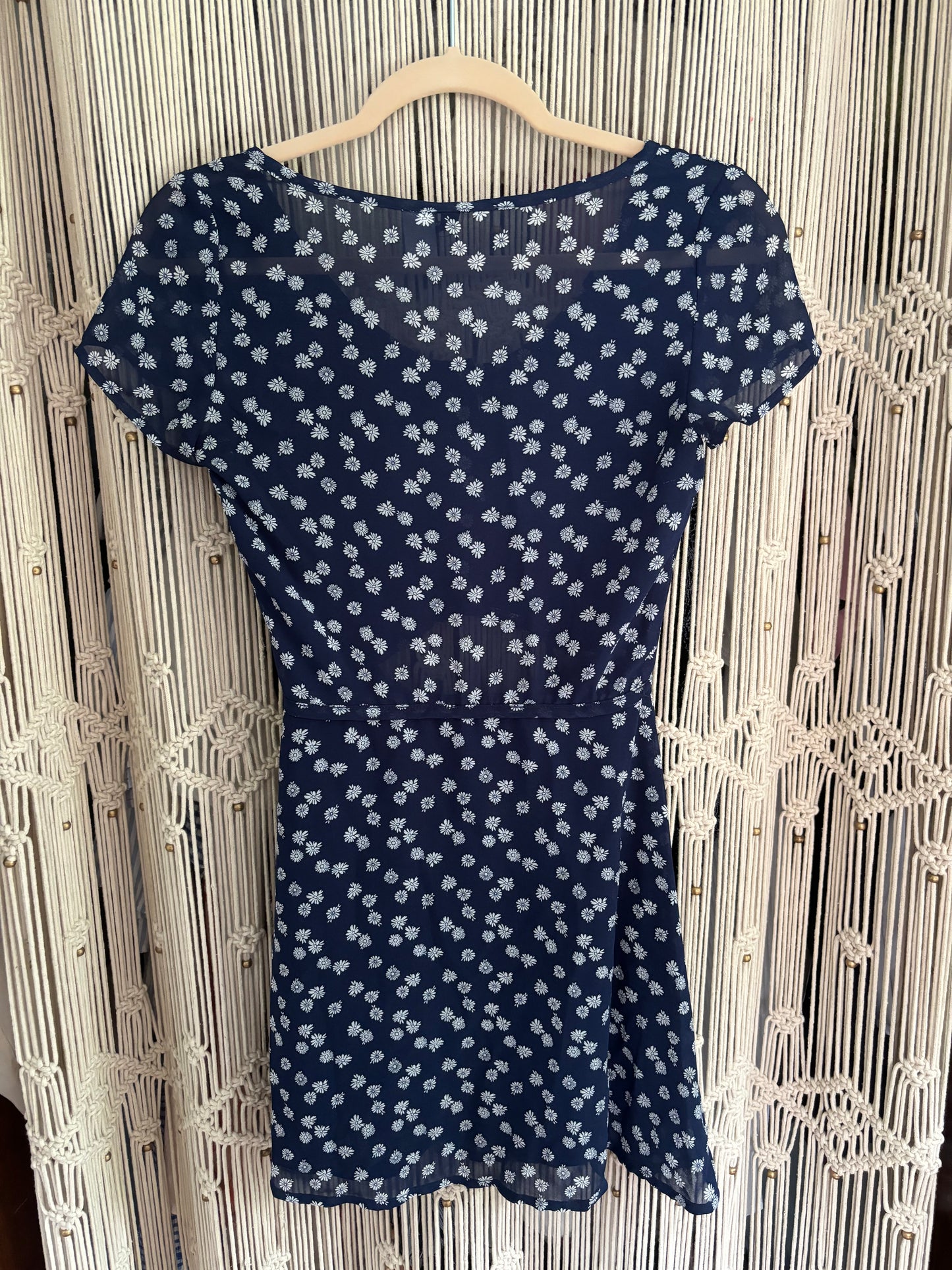 Blue Flower Mini Dress (S)