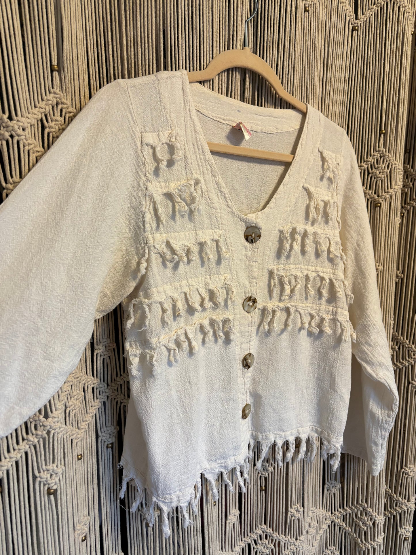 White Tassel Top (S)