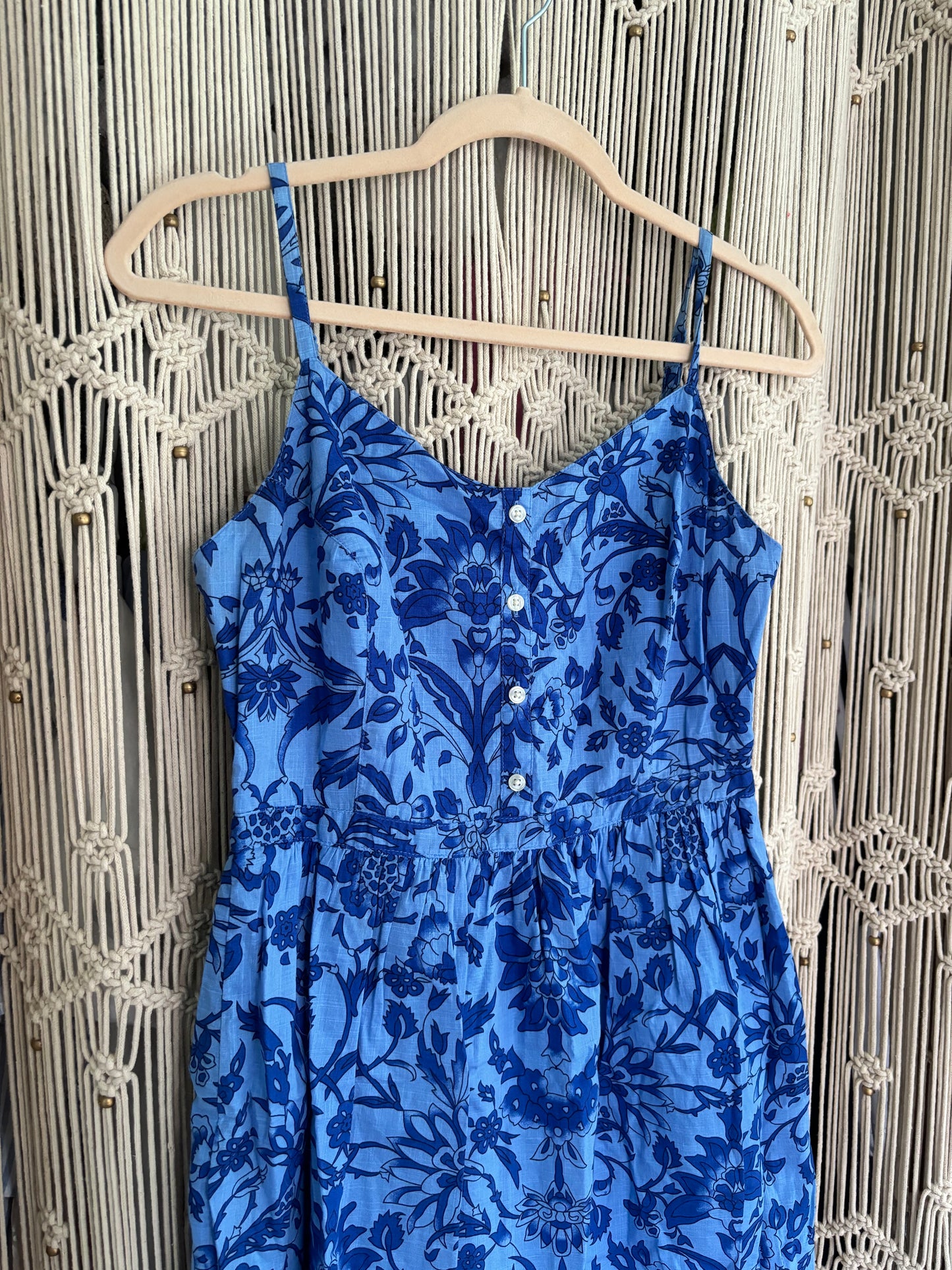 Blue Floral Dress (M)