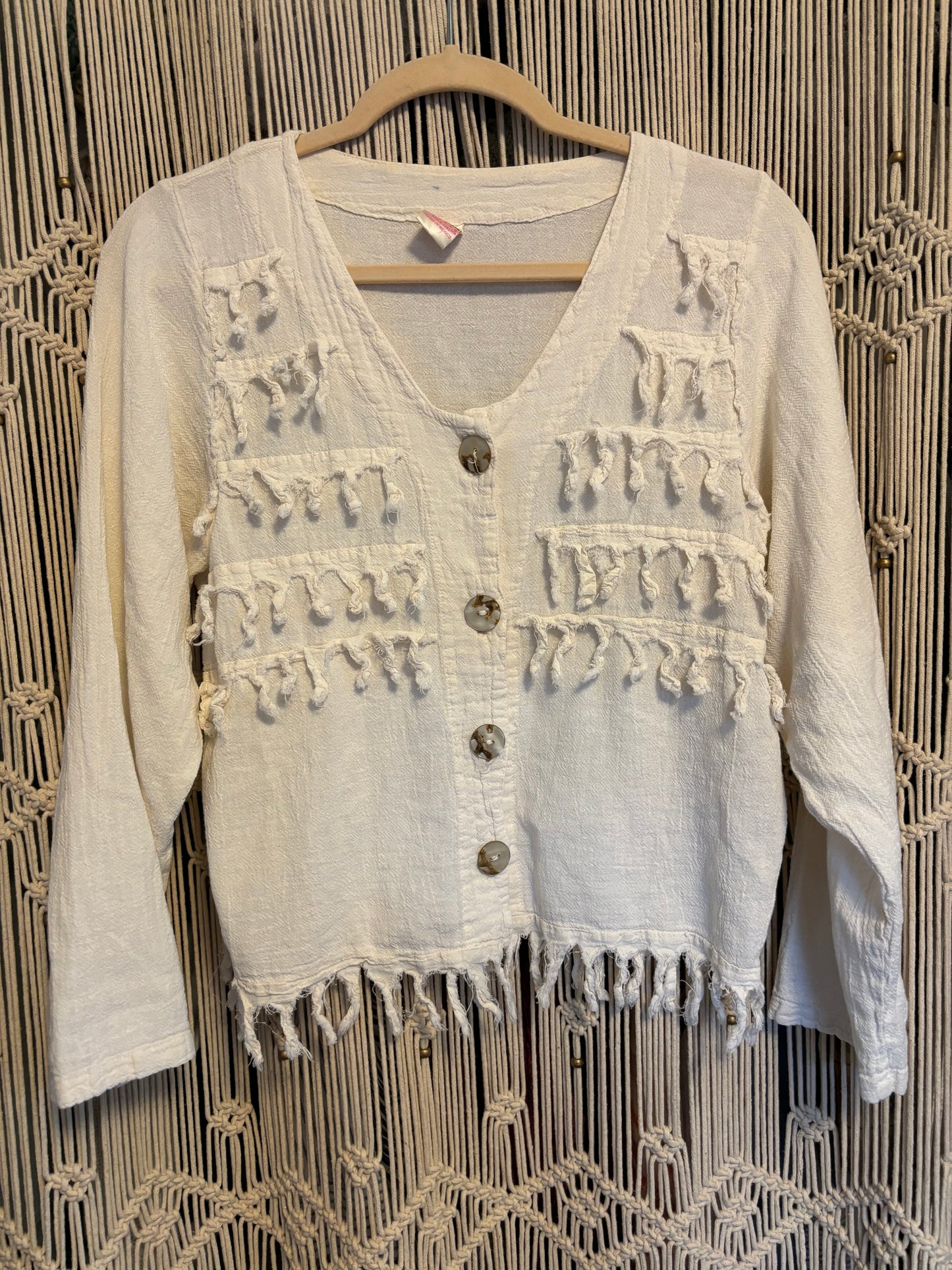 White Tassel Top (S)