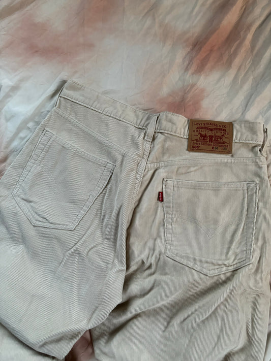 Levi’s Corduroy Cream Pants (34)