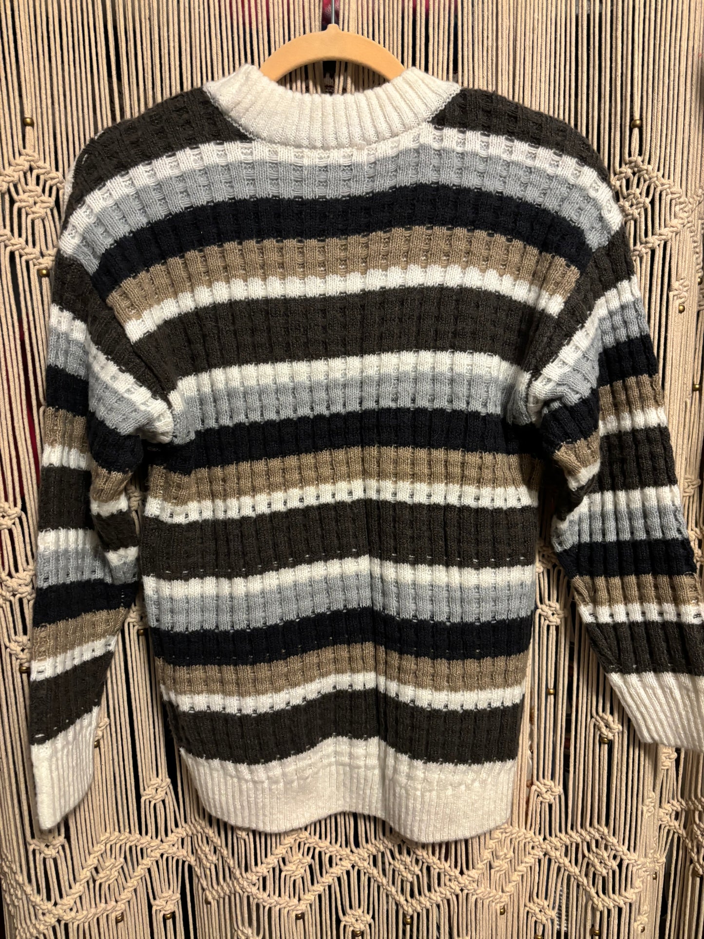 Brown Tripe Sweater (XS)