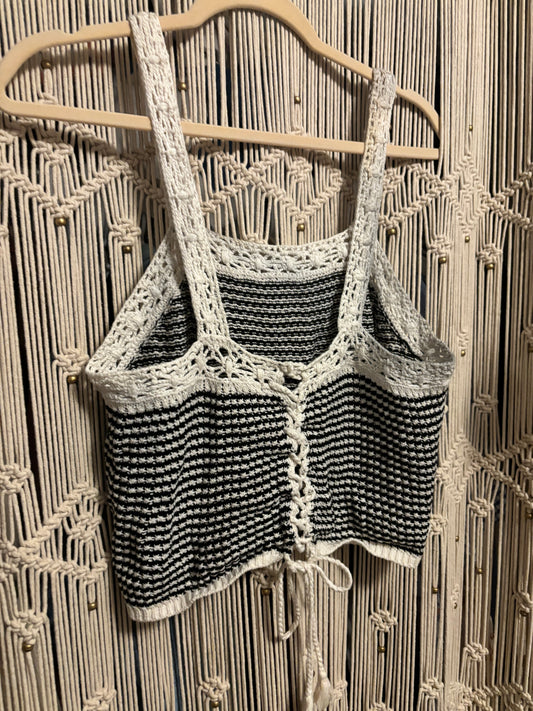 Aerie Crochet Cropped Tank Top (S)