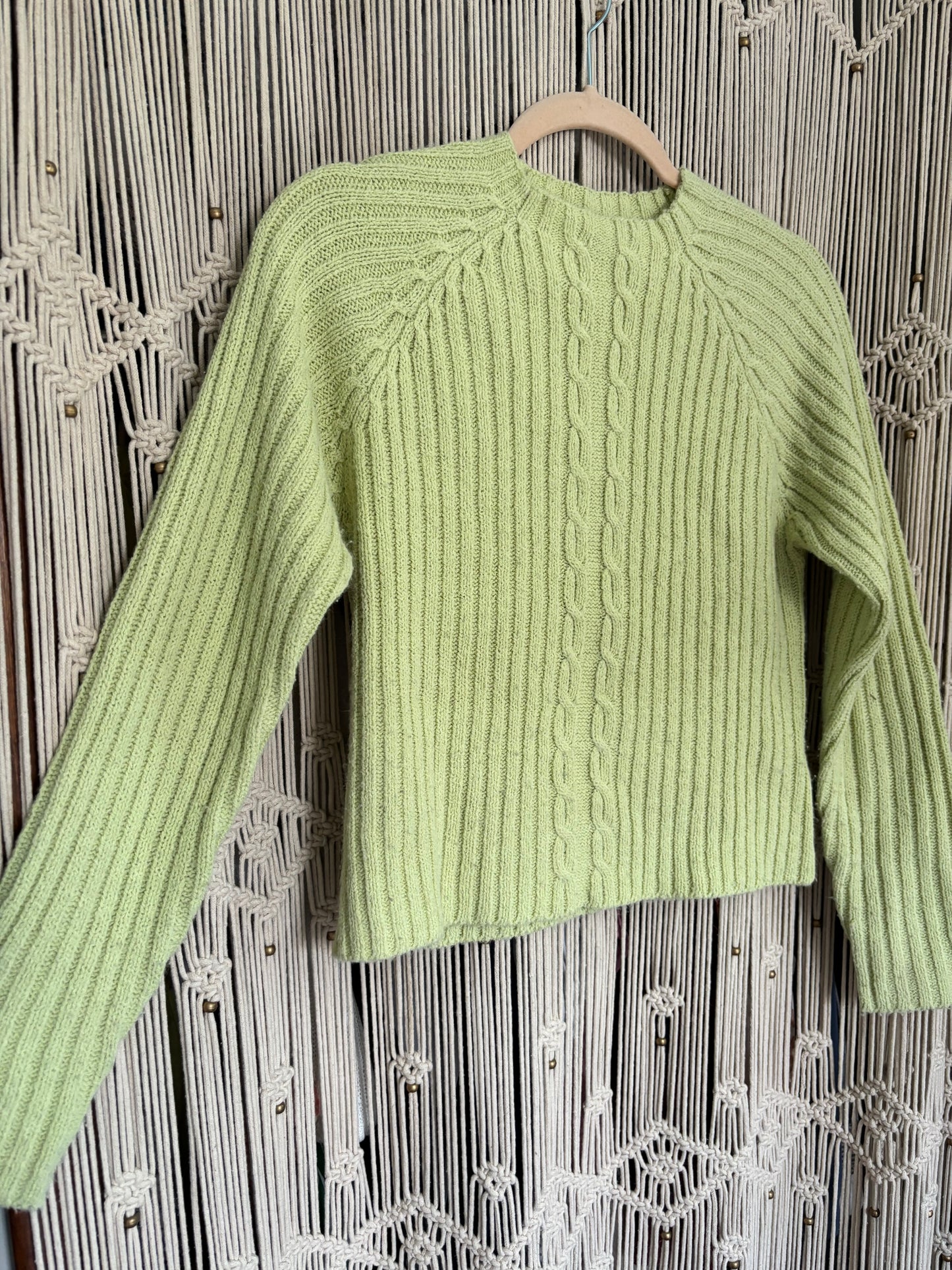 Green Mock Neck Sweater (S)