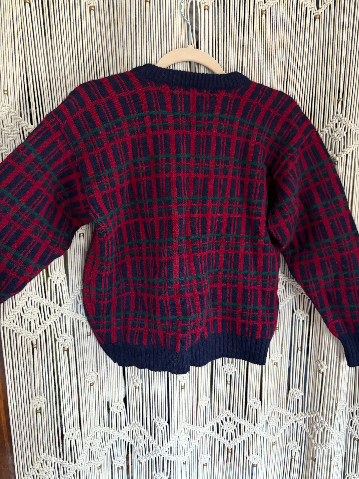 Red Wool Clasp Sweater (M)