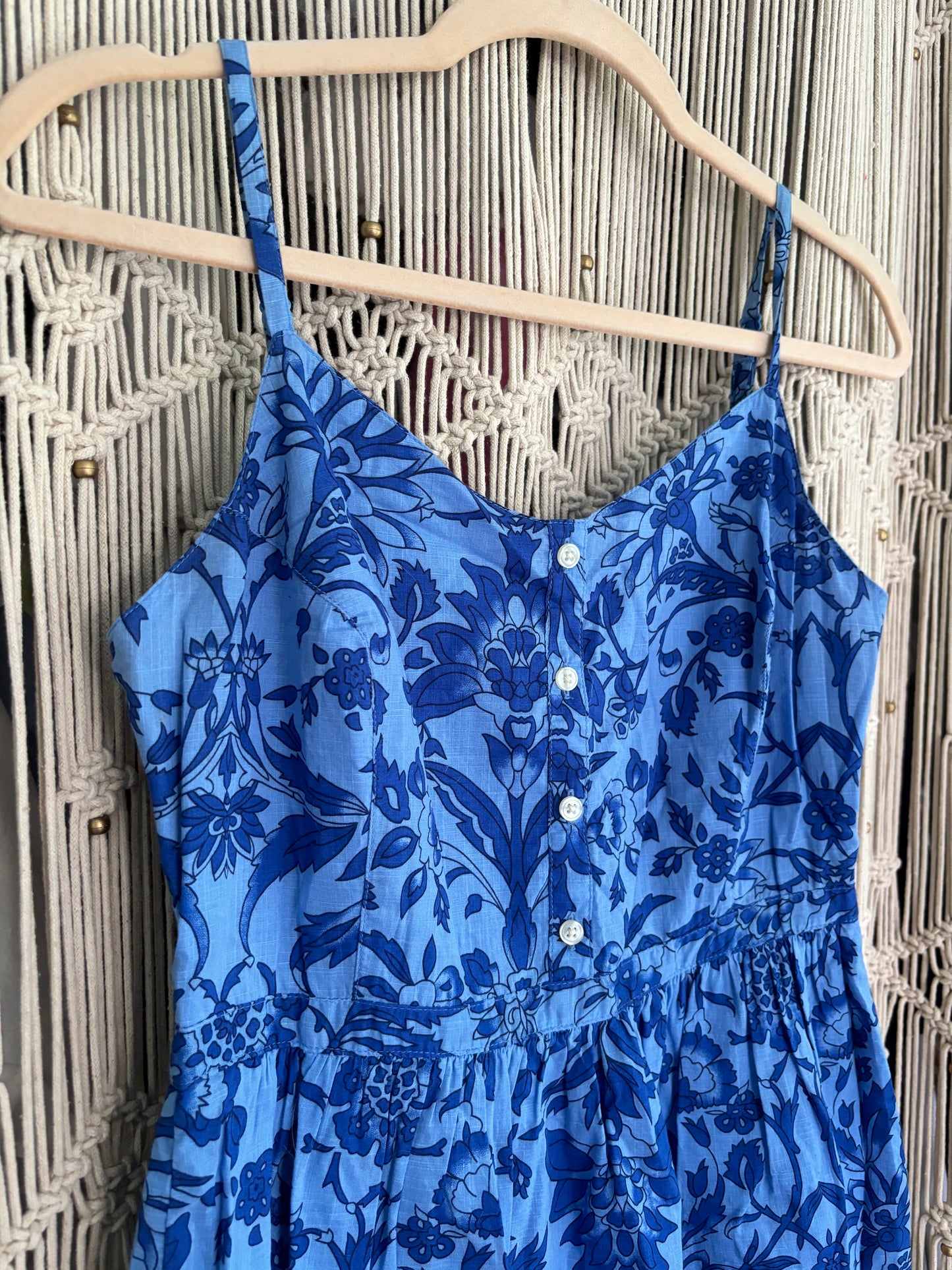 Blue Floral Dress (M)