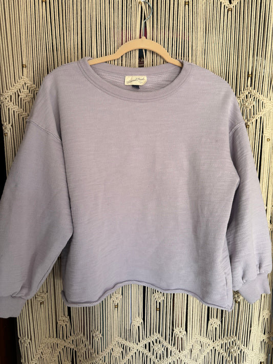 Purple Cropped Crewneck (L)