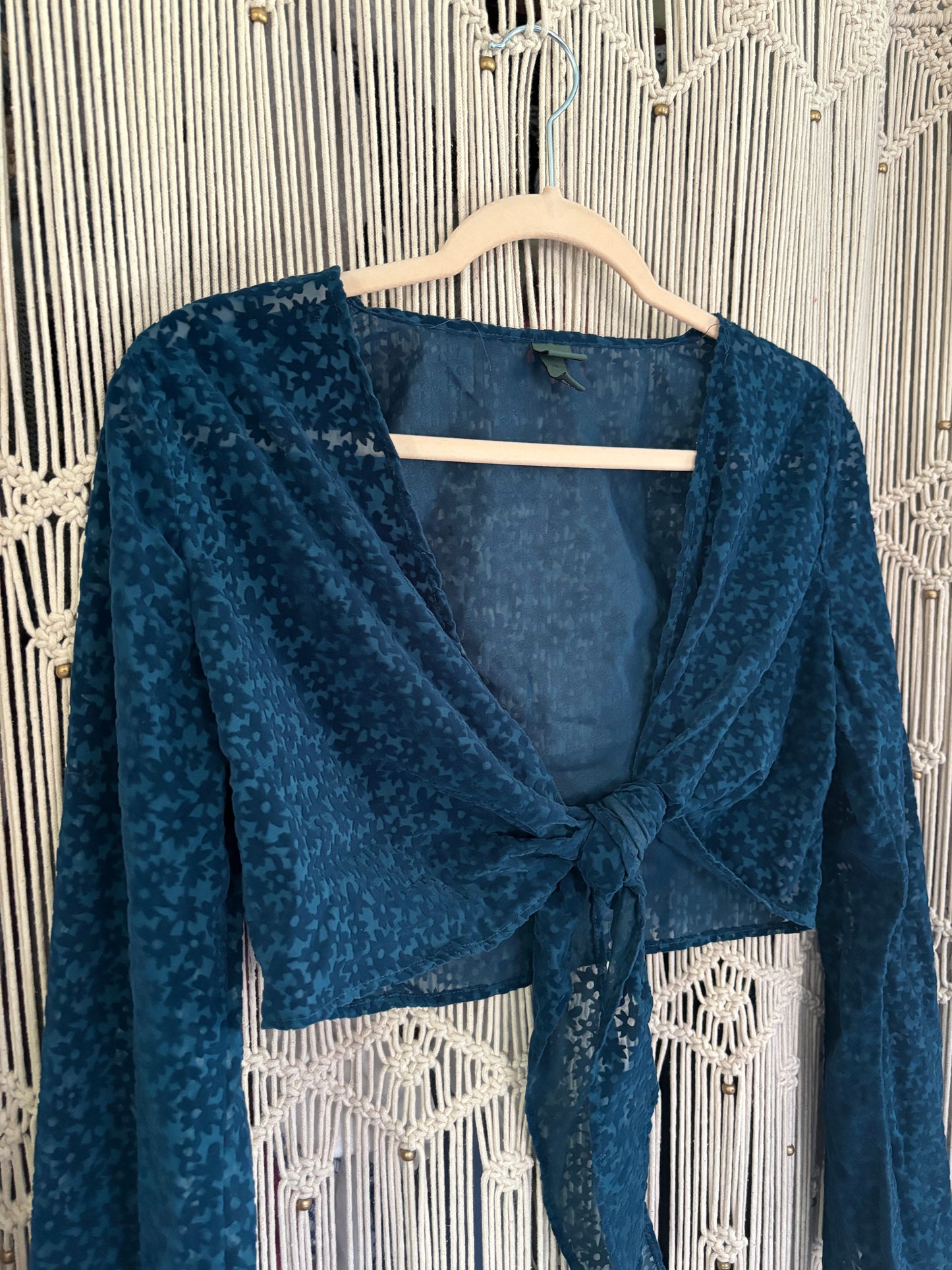 Long Sleeve Blue Top (XS)