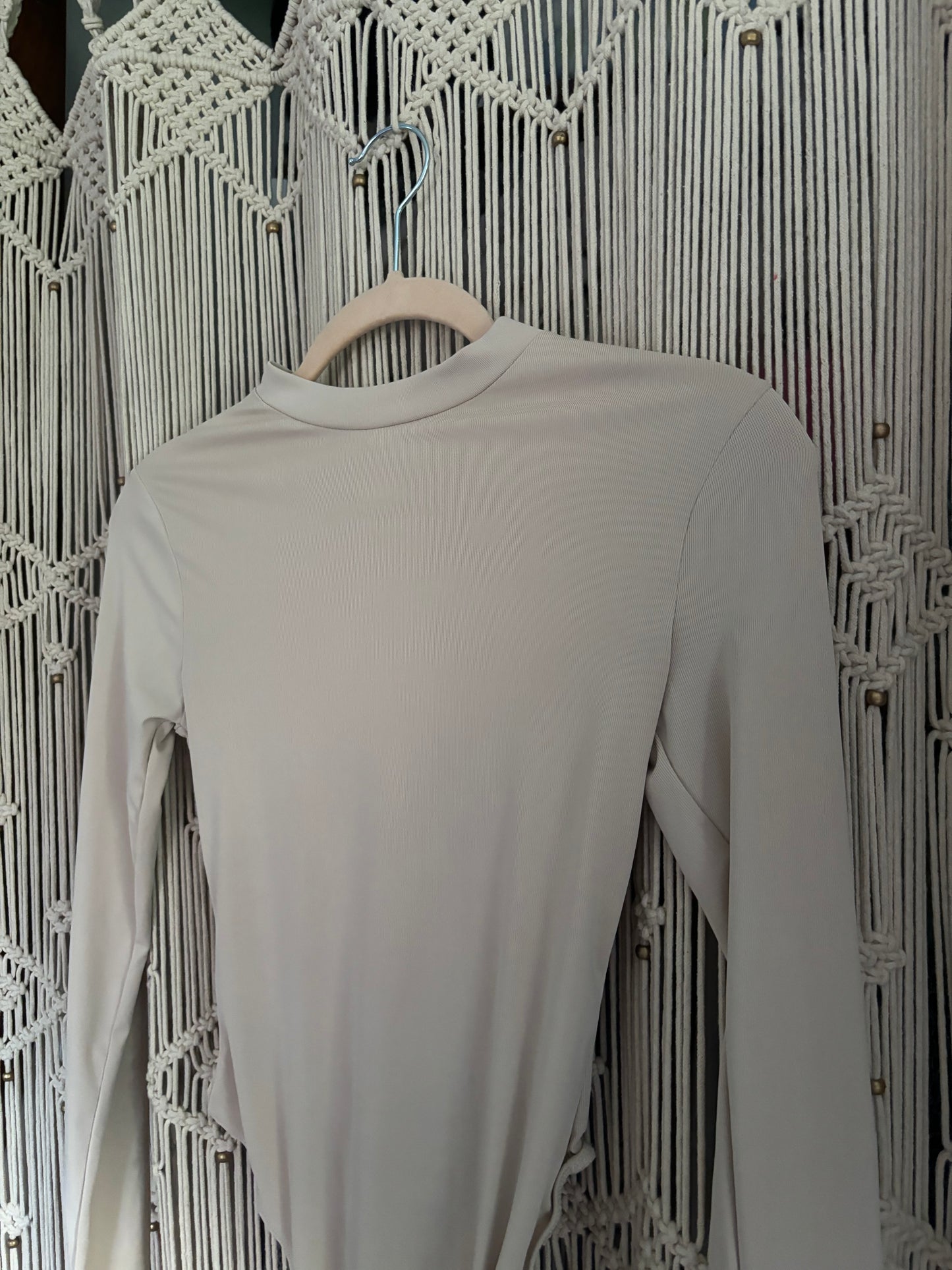 Nude Long Sleeve Body Suit (XS)