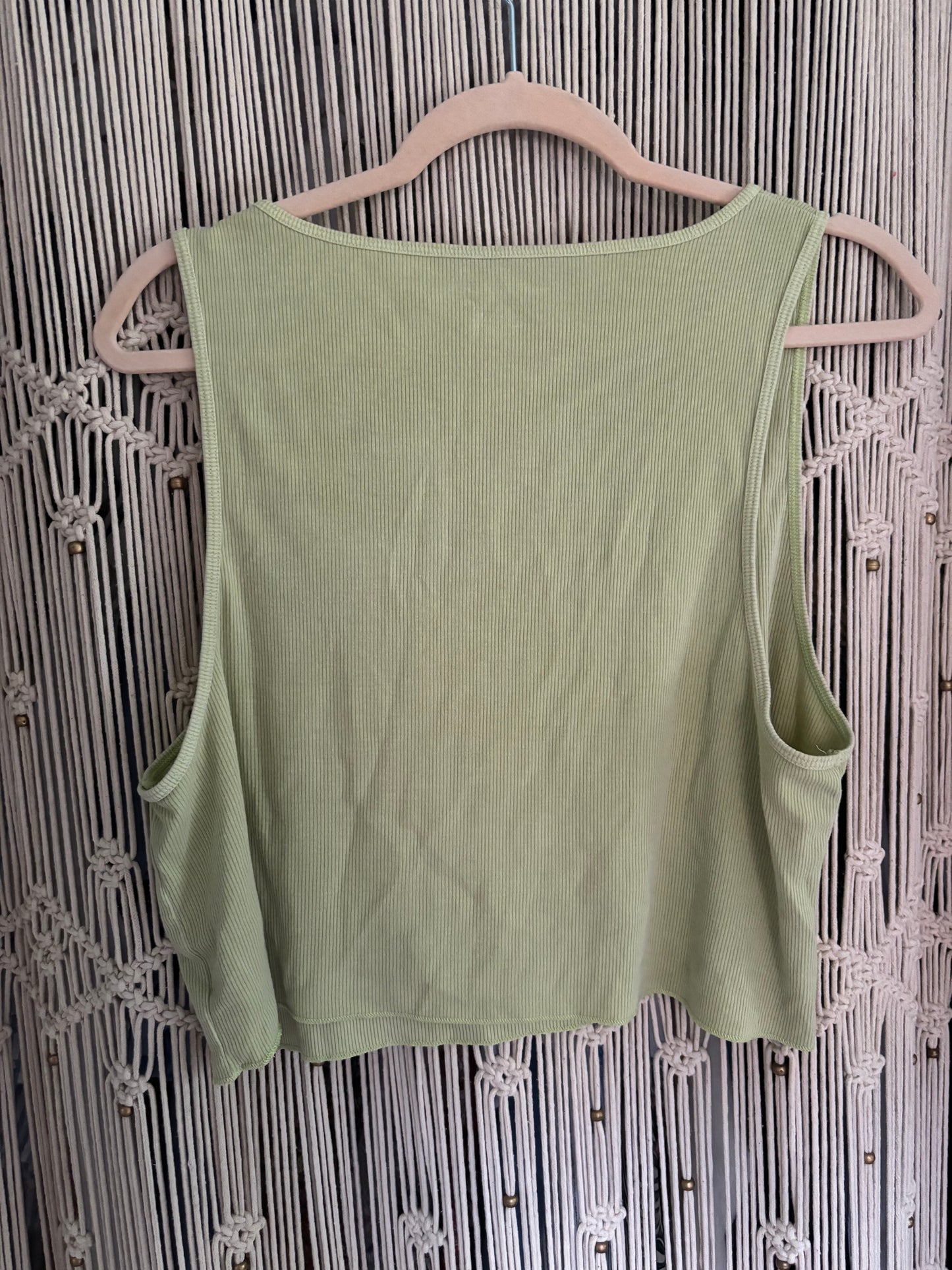 Green Cropped Tank Top (XL)