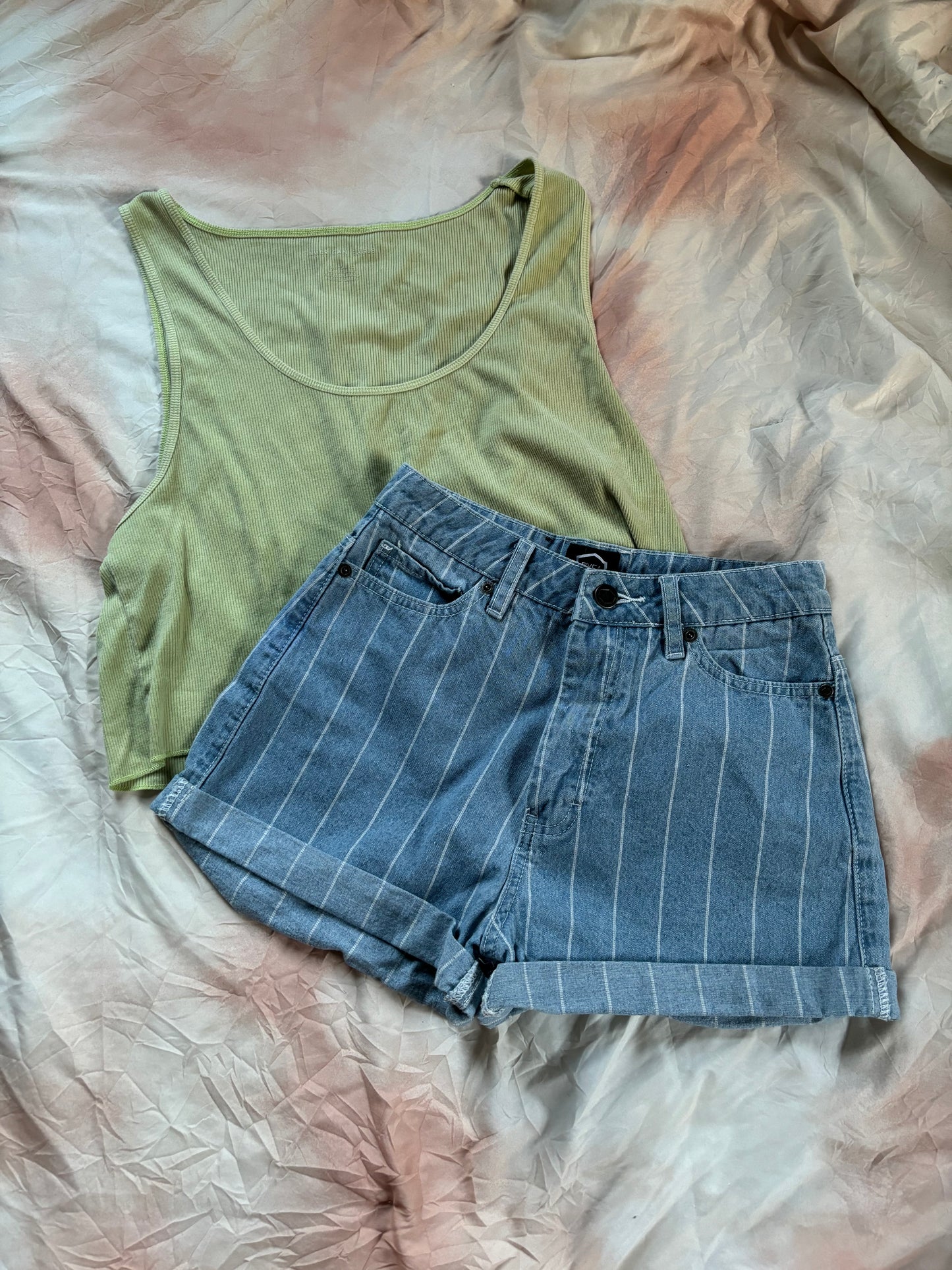 Green Cropped Tank Top (XL)