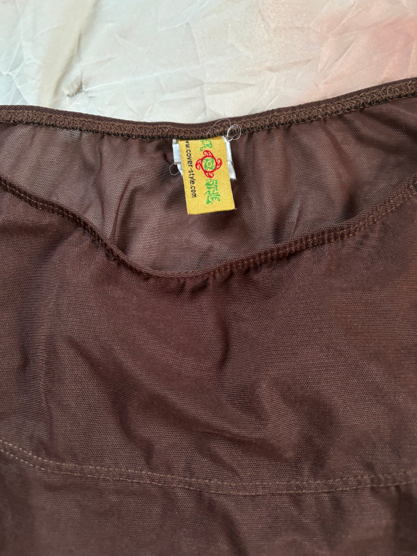 Brown Skirt Swimsuit Cover (S)