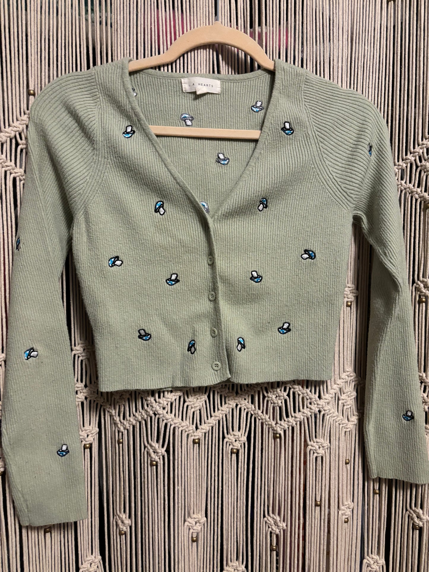 Cropped Mushroom Cardigan (M)