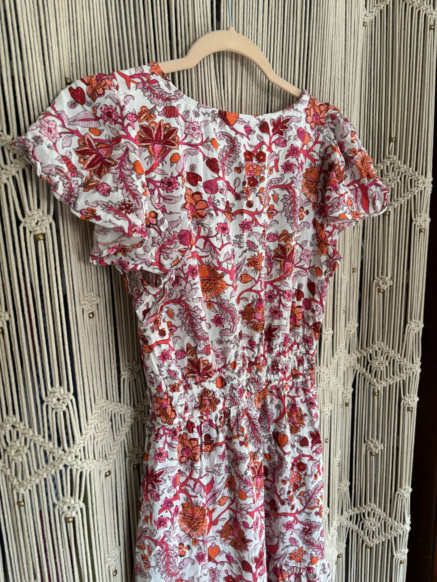 Pink & Orange Floral Dress (S)