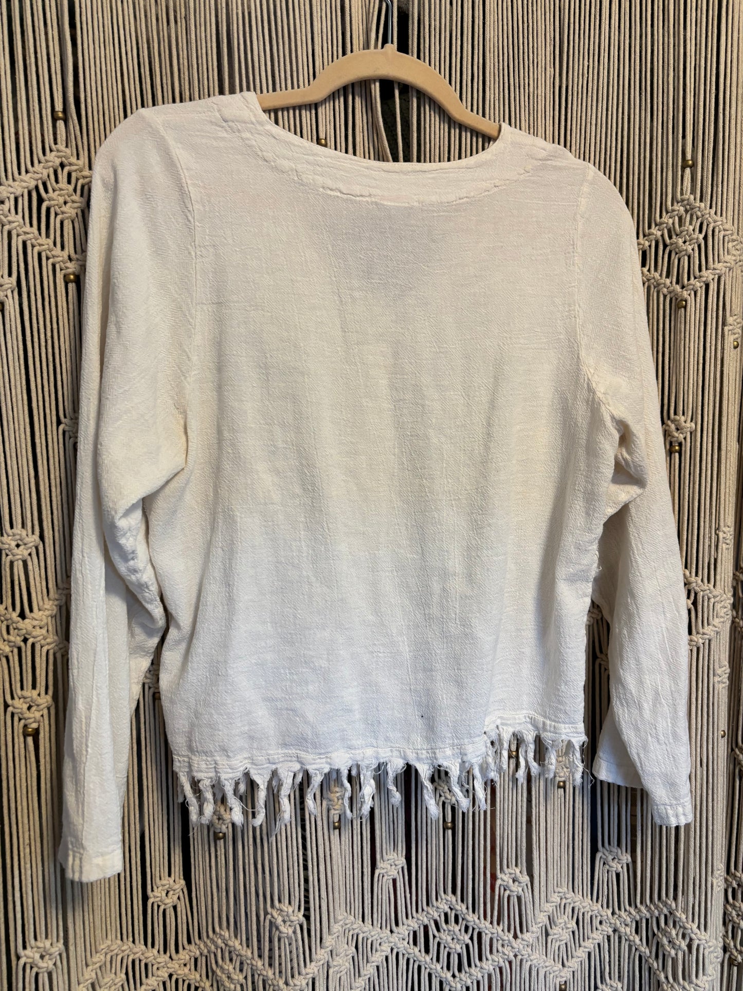 White Tassel Top (S)